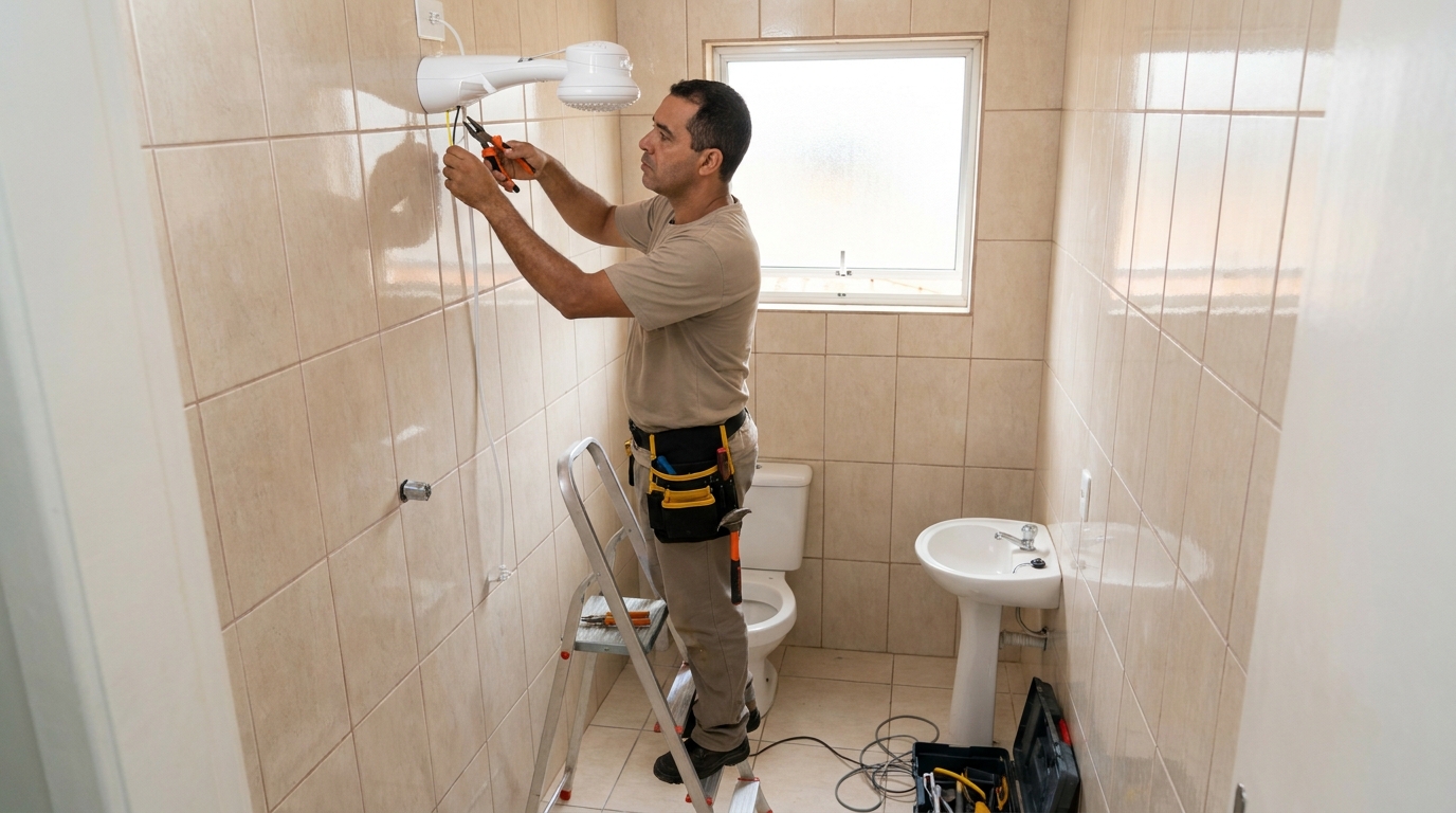 Instalação de chuveiro elétrico em Gravataí‑RS