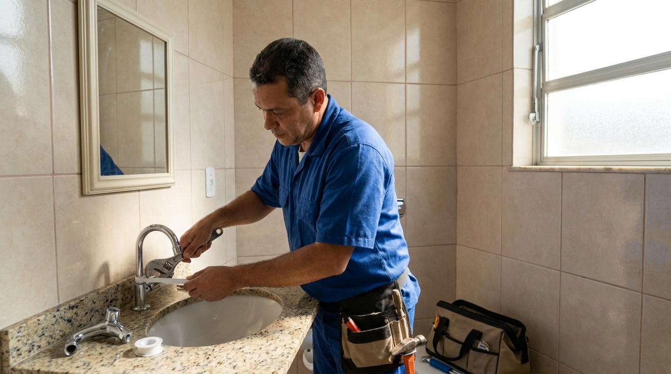 Instalação de torneira de banheiro em Gravataí‑RS