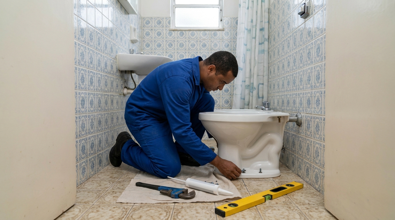 Instalação de vaso sanitário residencial em Gravataí‑RS